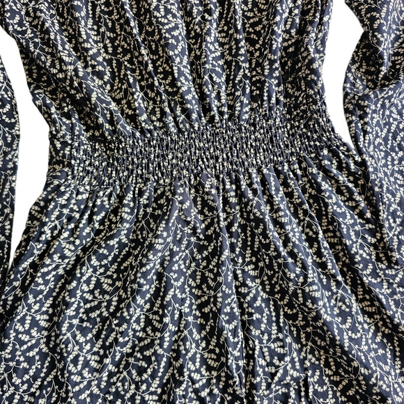 Molly Malloy Vintage Romper 80s 90s Floral Black White Jumpsuit - Picture 13 of 16